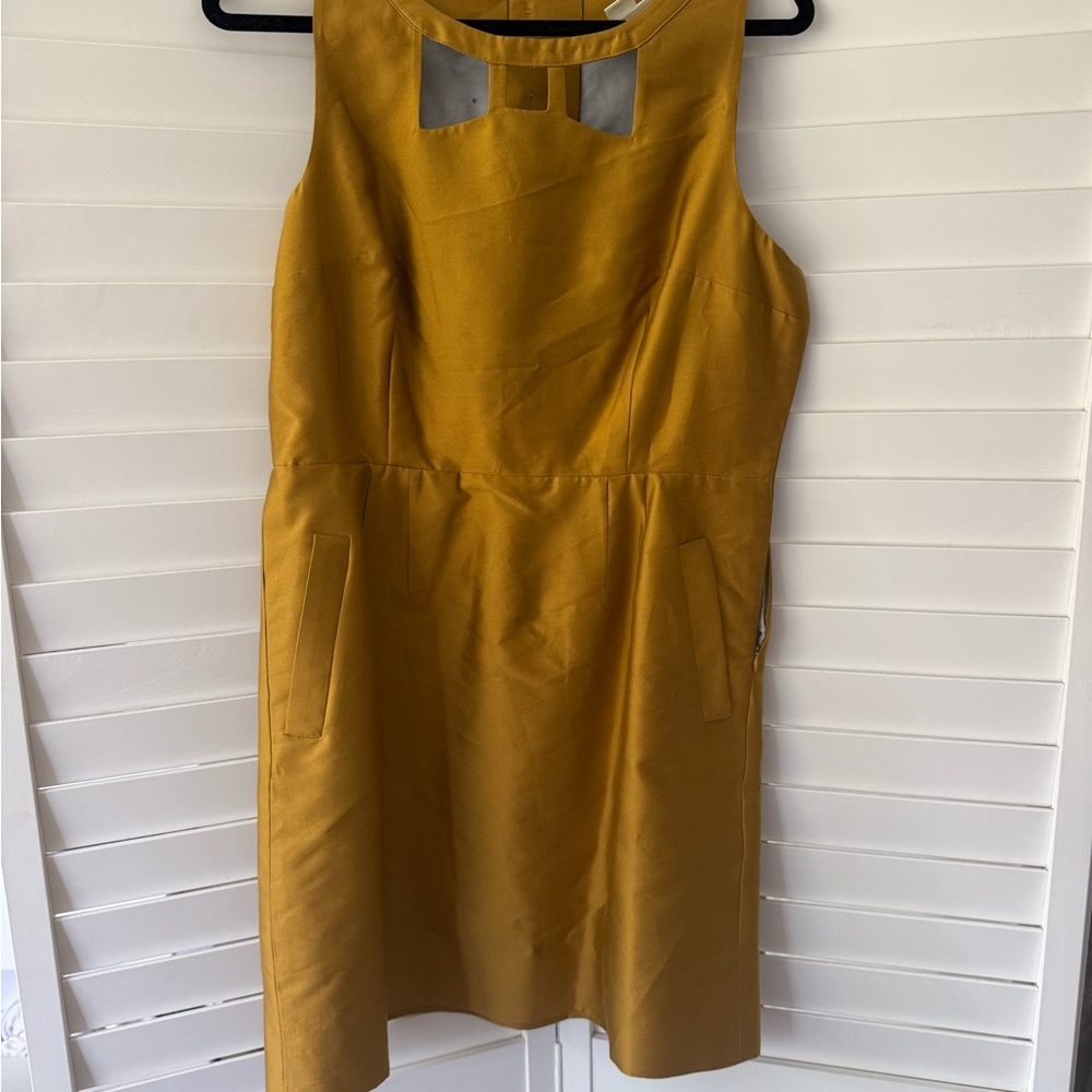 Maeve Mustard Backless Dress